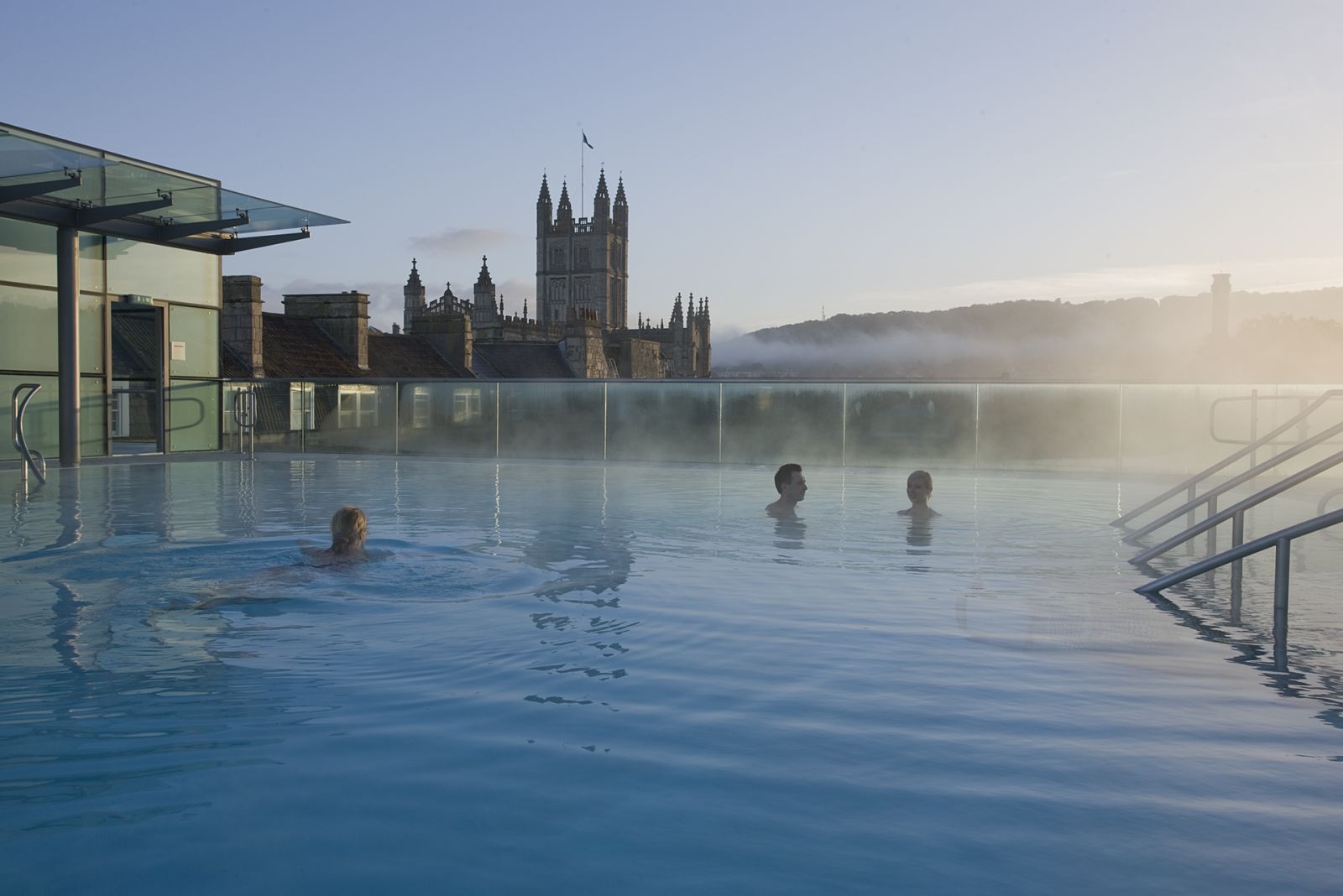 Rooftop pool at the Thermae Bath Spa