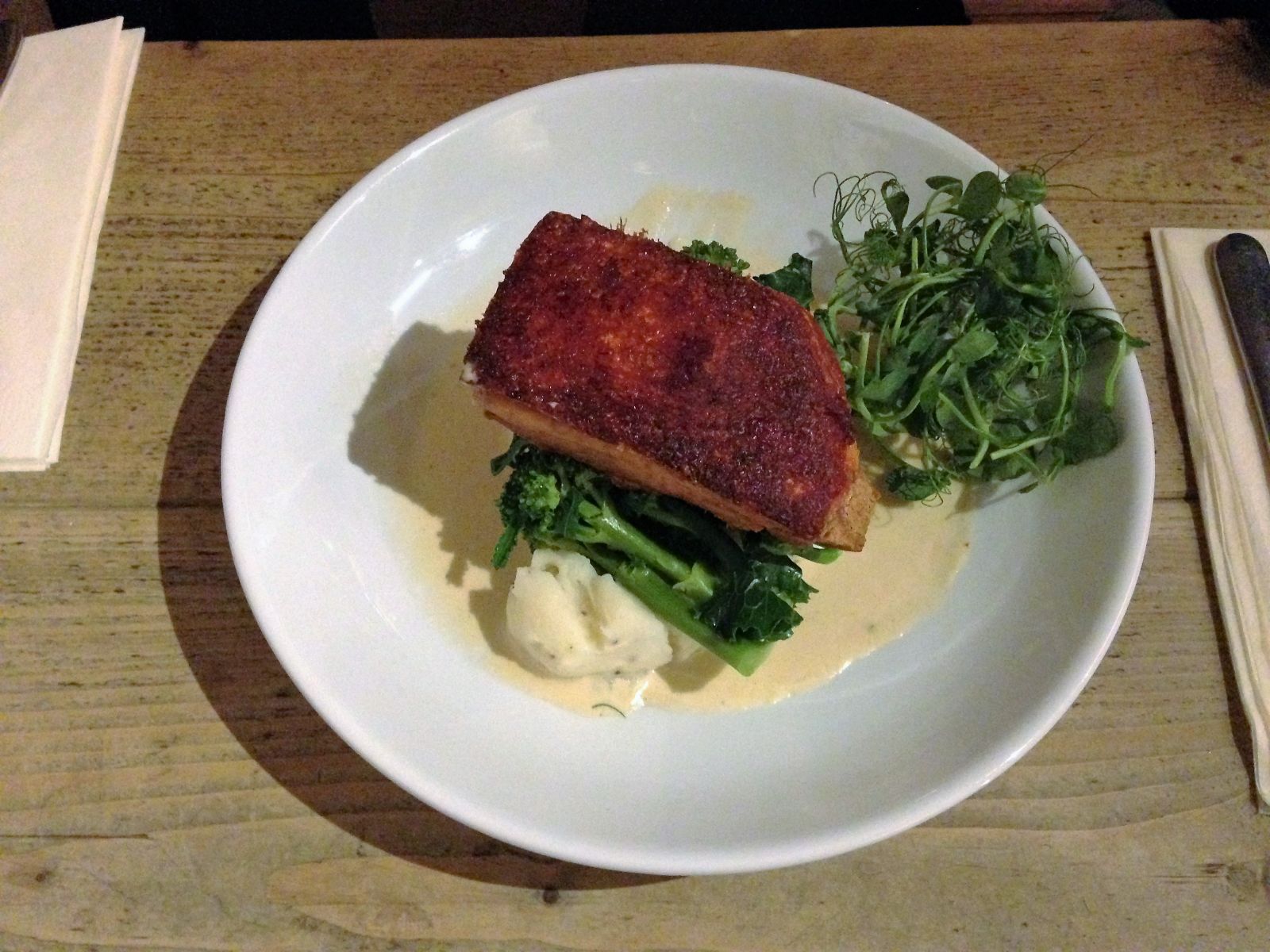 Pork Belly with mash and stilton sauce - Victoria Pub & Kitchen, Bath